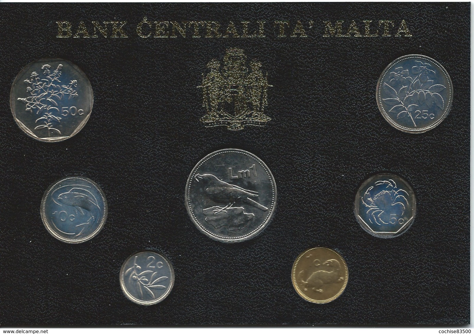 Malte - Monnaie De 1991 - 7 Pièces De 1 Cent à 1 Lira FDC - Bank Centrali Ta' Malta - Malta