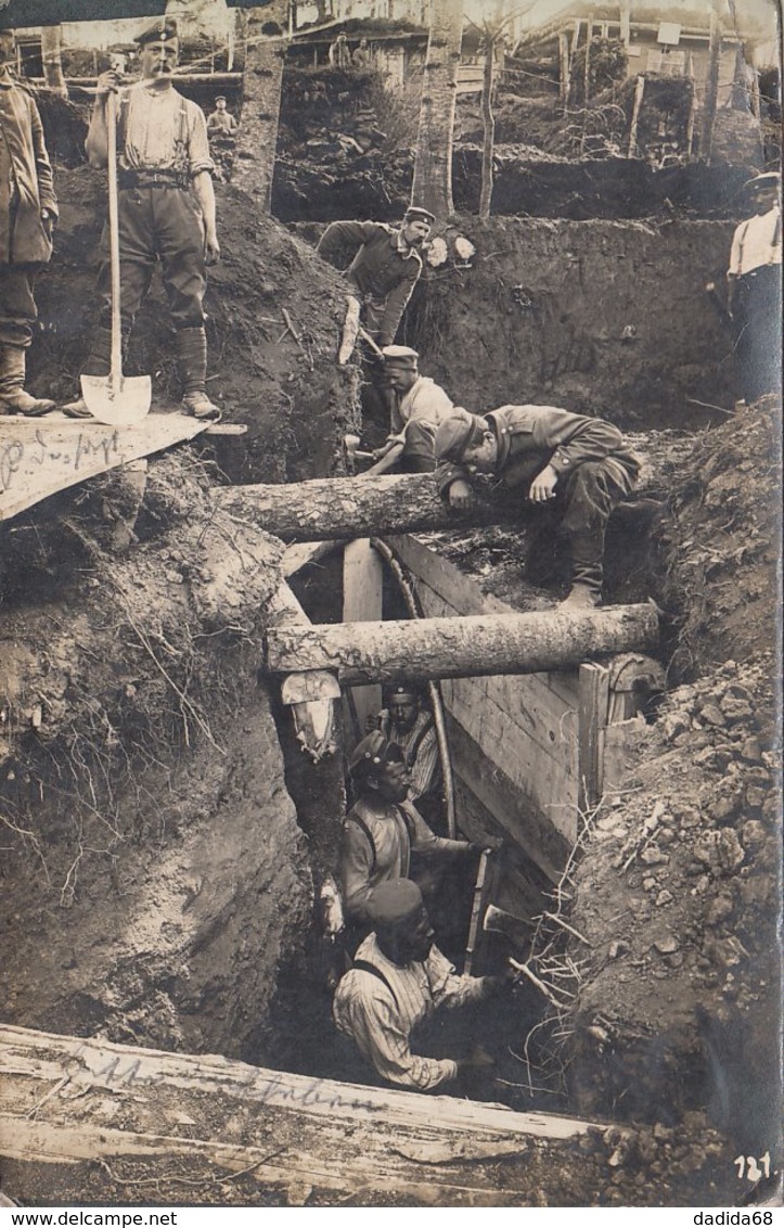 CARTE PHOTO ALLEMANDE - GUERRE 14-18 - VOSGES - VOGESEN - BAN DE SAPT - CONSTRUCTION TRANCHÉES - TOP - Weltkrieg 1914-18