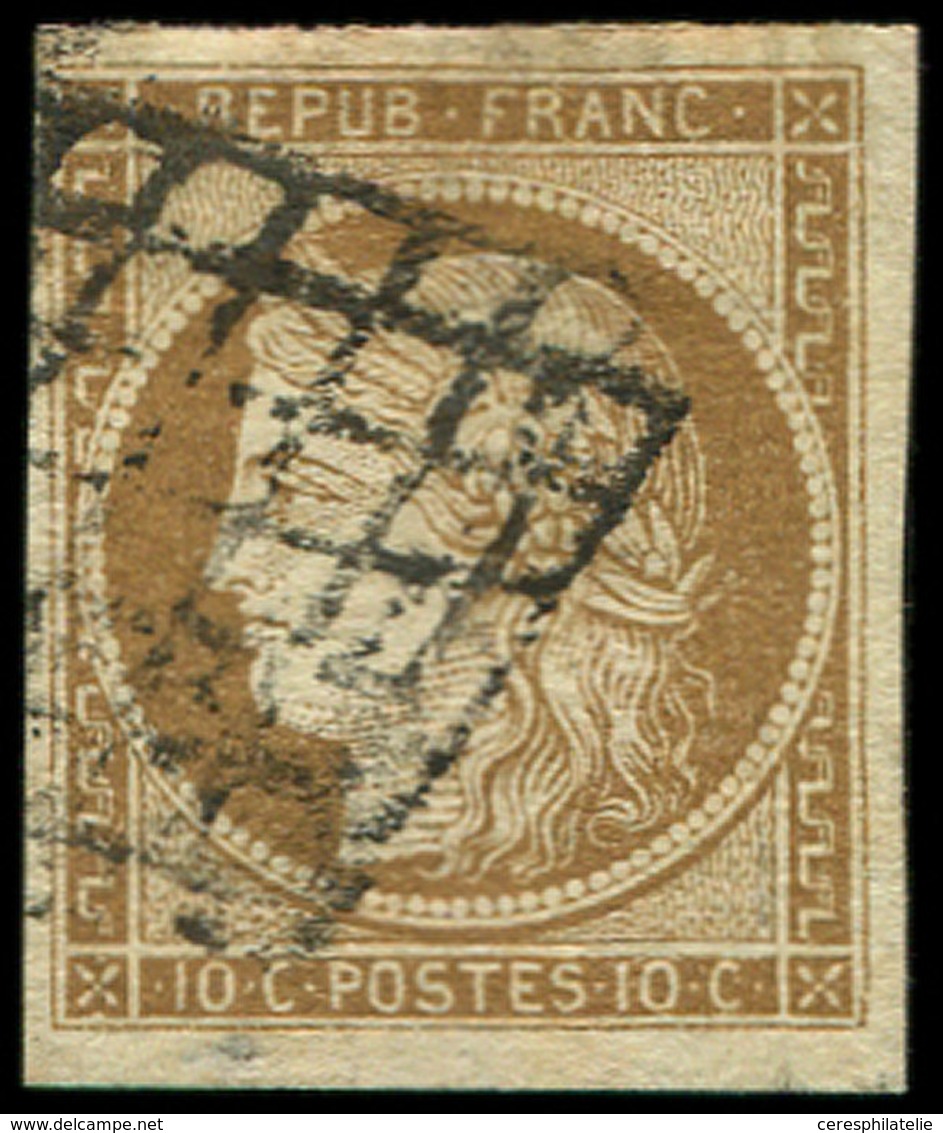 EMISSION DE 1849 - 1a   10c. Bistre-brun, Oblitéré GRILLE, TB - 1849-1850 Ceres