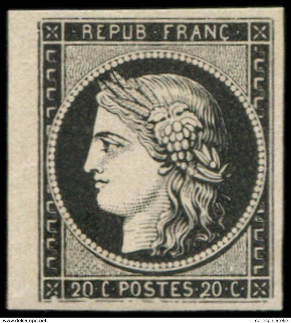 (*) EMISSION DE 1849 - 3a   20c. Noir Sur Blanc, Petit Bdf, TB. C - 1849-1850 Cérès