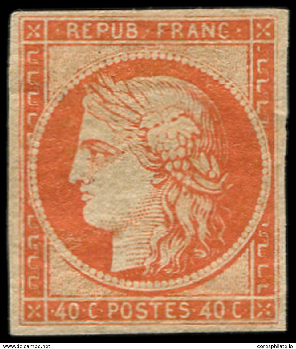 * EMISSION DE 1849 - 5A    40c. Orange Foncé Avec Sa Gomme Caractéristique, Très Frais Et TTB. C - 1849-1850 Cérès