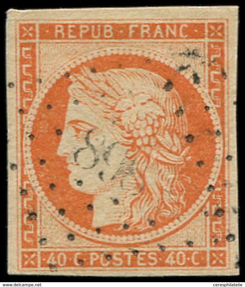 EMISSION DE 1849 - 5    40c. Orange, Obl. PC Léger, TB - 1849-1850 Cérès