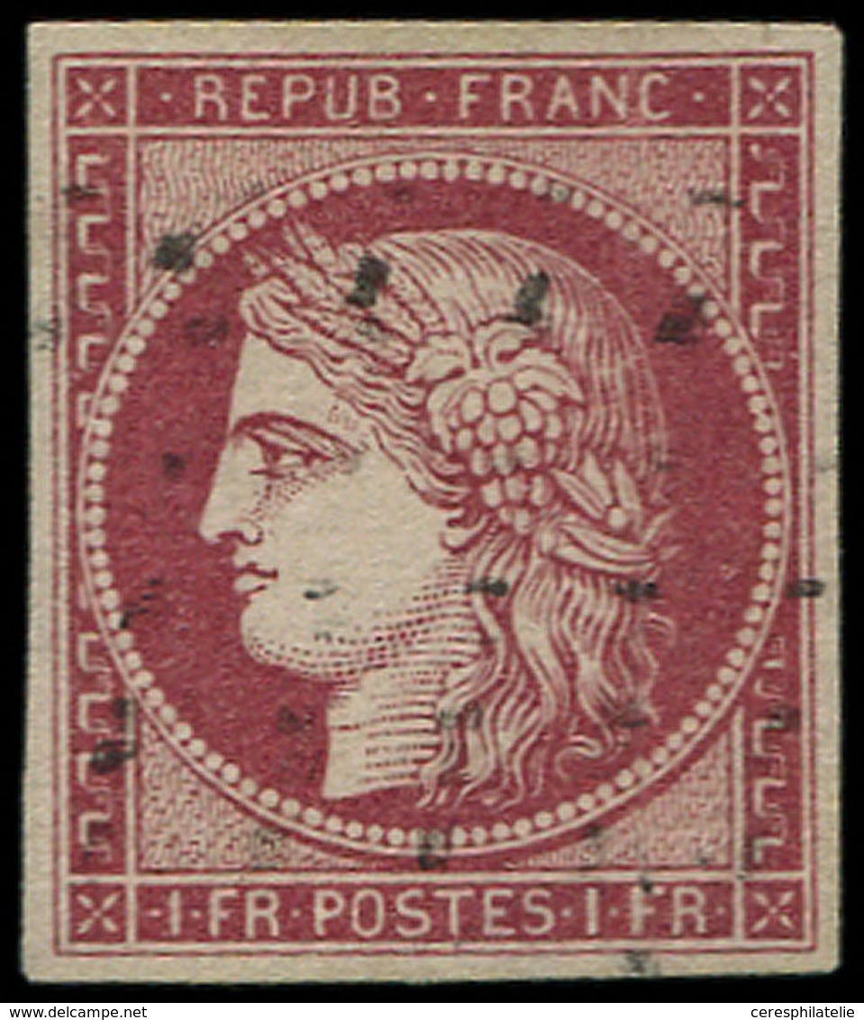 EMISSION DE 1849 - 6     1f. Carmin, Oblitération Légère, TTB - 1849-1850 Cérès