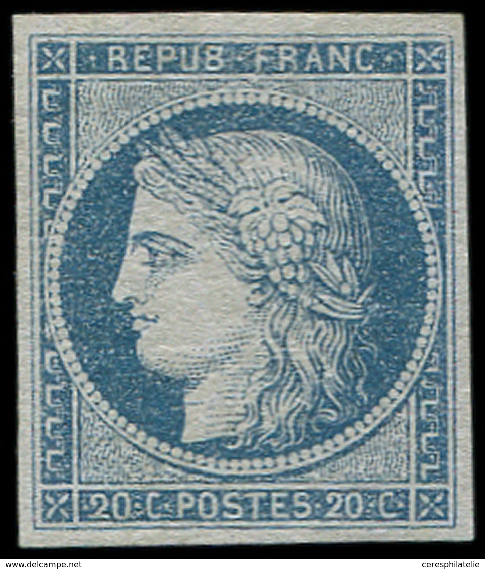 (*) EMISSION DE 1849 - 8b   20c. Bleu Sur Azuré Dit "Astruc", TB - 1849-1850 Cérès