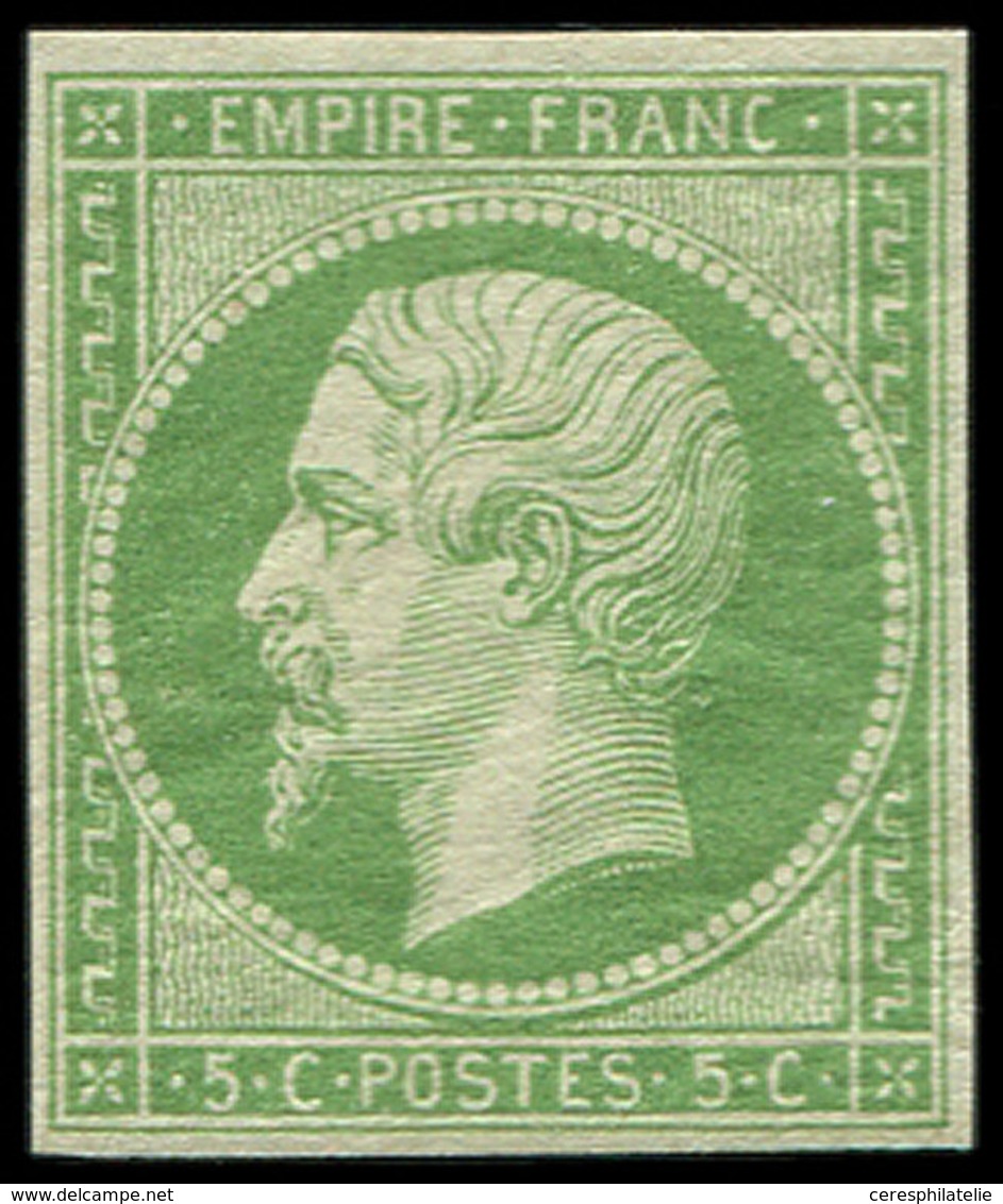 * EMPIRE NON DENTELE - 12a   5c. Vert-jaune, Inf. Trace De Ch., TTB - 1853-1860 Napoléon III