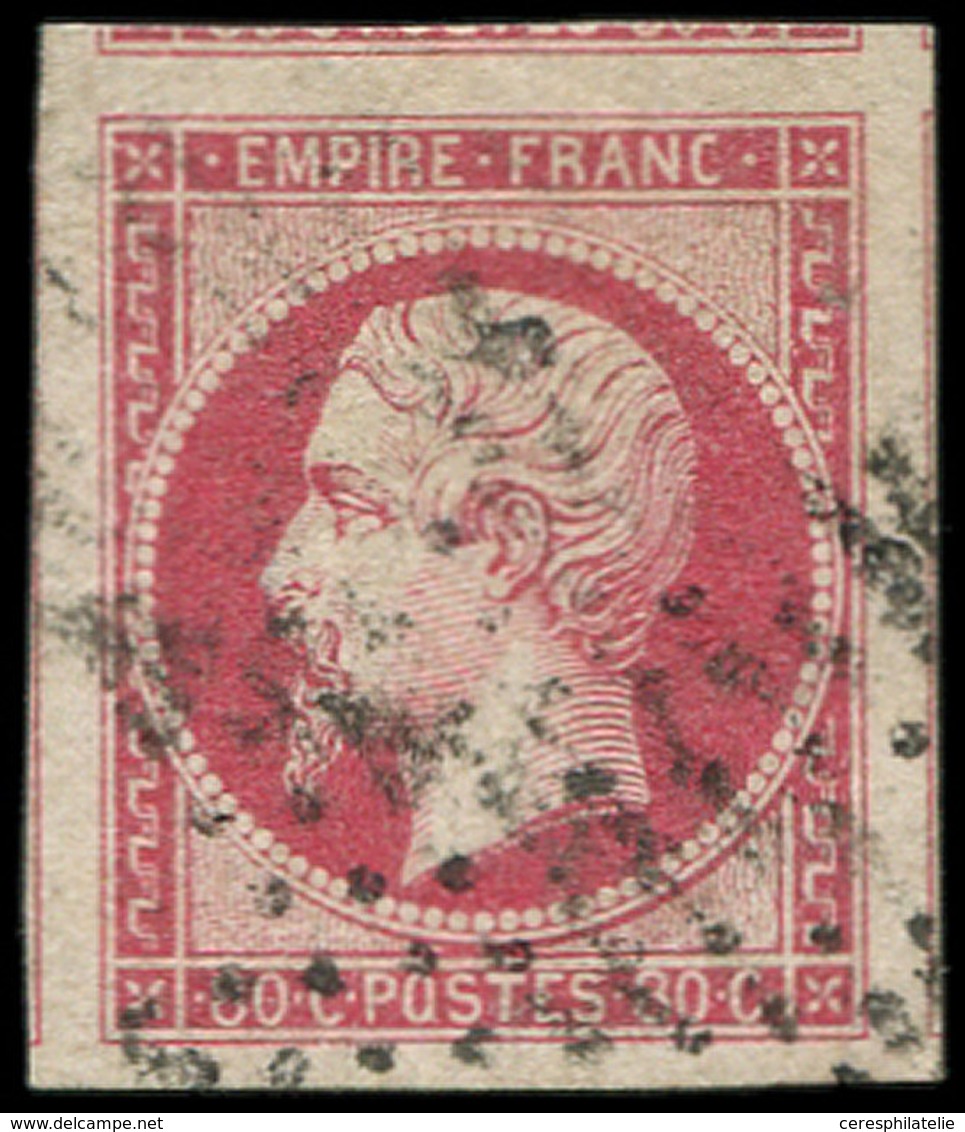 EMPIRE NON DENTELE - 17B  80c. Rose, Obl. ETOILE, Marges énormes, TTB - 1853-1860 Napoléon III