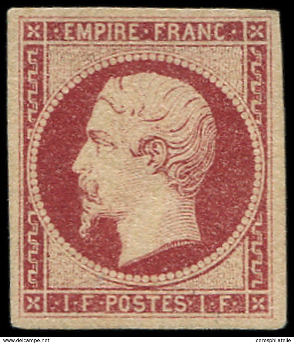 (*) EMPIRE NON DENTELE - 18    1f. Carmin, TB - 1853-1860 Napoléon III