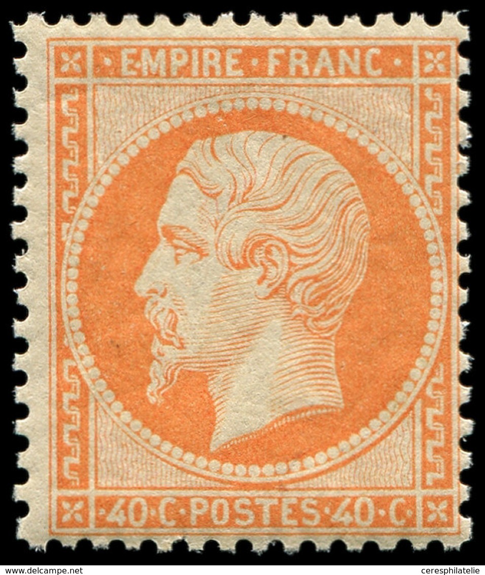 ** EMPIRE DENTELE - 23   40c. Orange, Fraîcheur Postale, TTB - 1862 Napoléon III