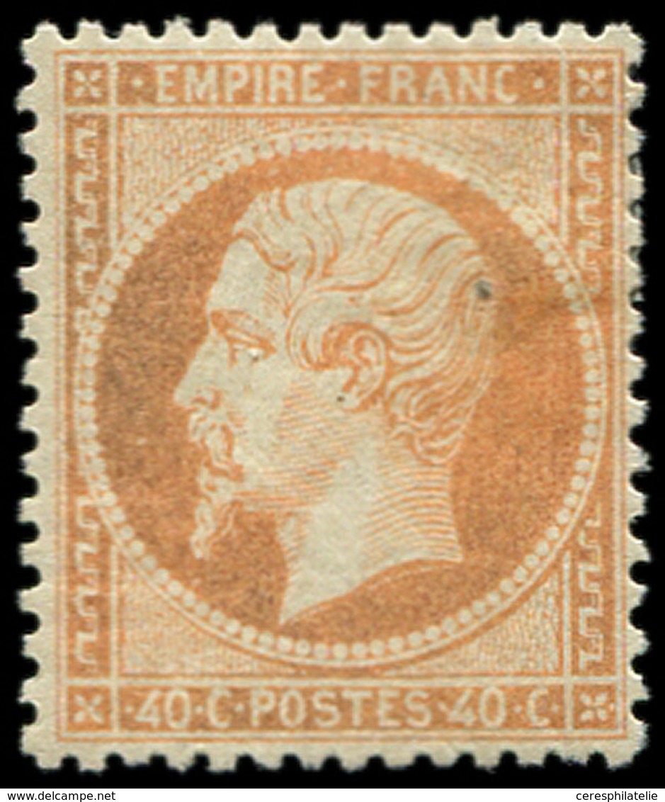 * EMPIRE DENTELE - 23   40c. Orange, Un Point Noir Dans La Gomme Mais Très Bien Centré, TB - 1862 Napoléon III