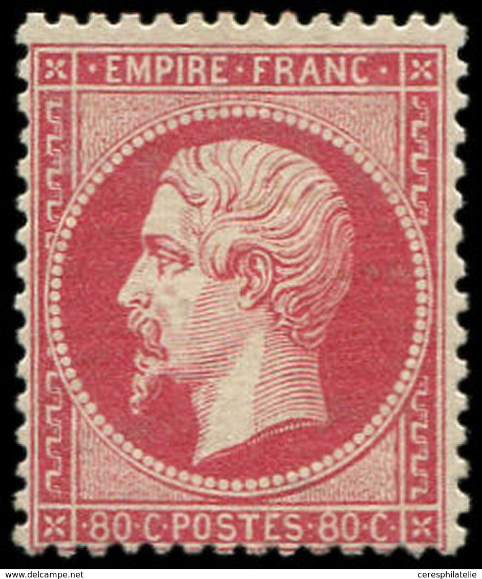 * EMPIRE DENTELE - 24   80c. Rose, Quasiment **, Très Frais Et TB. C - 1862 Napoléon III