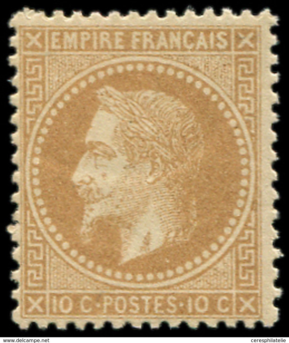 ** EMPIRE LAURE - 28B  10c. Bistre Foncé, T II, TB - 1863-1870 Napoléon III Con Laureles