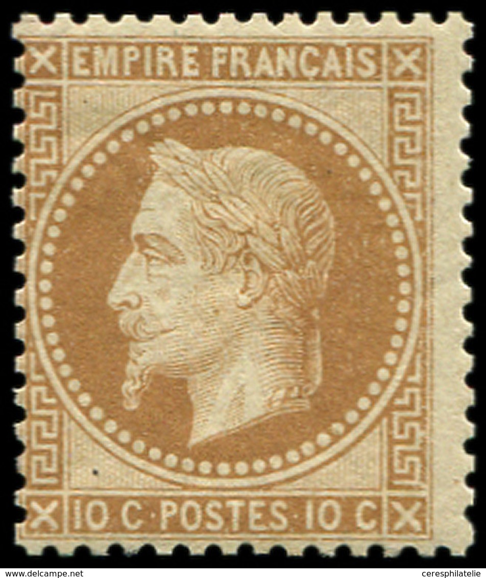 * EMPIRE LAURE - 28A  10c. Bistre, T I, Inf. Ch., TB - 1863-1870 Napoléon III Con Laureles