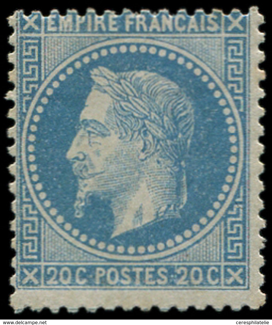 * EMPIRE LAURE - 29A  20c. Bleu, T I, Forte Ch., Décentré, TB - 1863-1870 Napoléon III Con Laureles