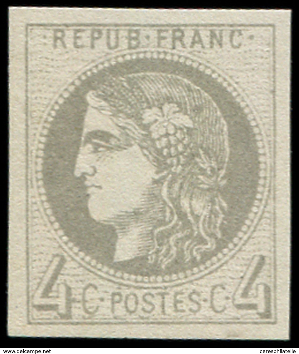 ** EMISSION DE BORDEAUX - 41B   4c. Gris, R II, Grandes Marges, Fraîcheur Postale, TTB/Superbe - 1870 Emisión De Bordeaux