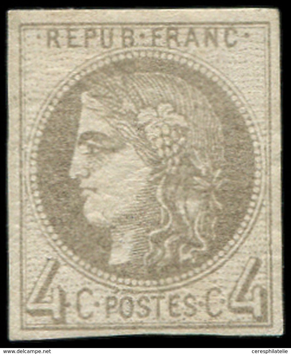 * EMISSION DE BORDEAUX - 41A   4c. Gris, R I, Position 9, Ch. Un Peu Forte (éclat De Gomme), Sinon TB. Br - 1870 Emisión De Bordeaux