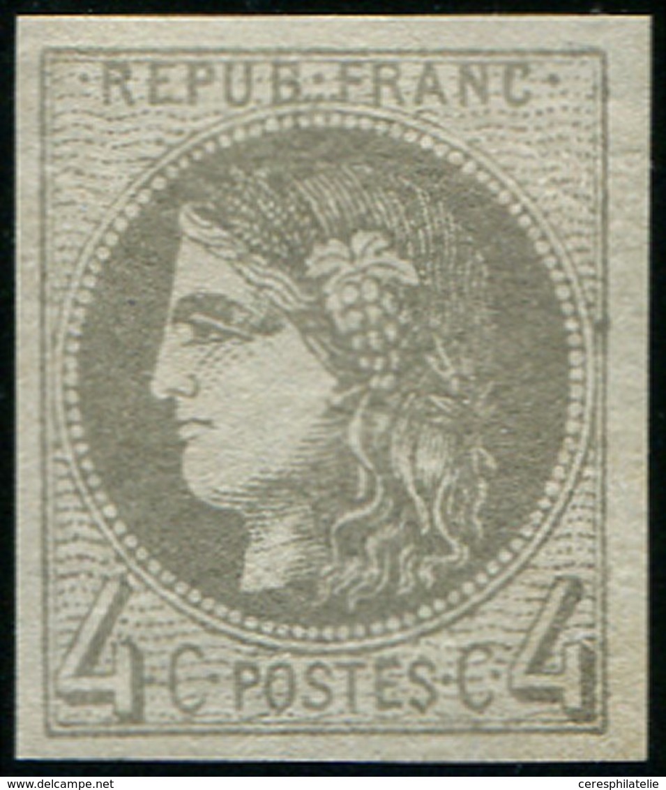 * EMISSION DE BORDEAUX - 41Bd  4c. Gris Foncé, R II, Quasiment **, TTB - 1870 Bordeaux Printing