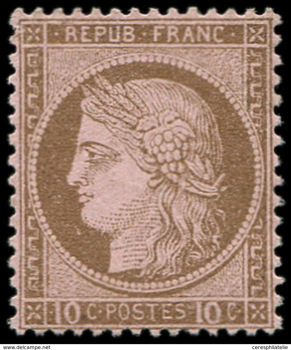 * CERES DENTELE - 54   10c. Brun Sur Rose, Infime Ch., Frais Et TTB - 1871-1875 Ceres