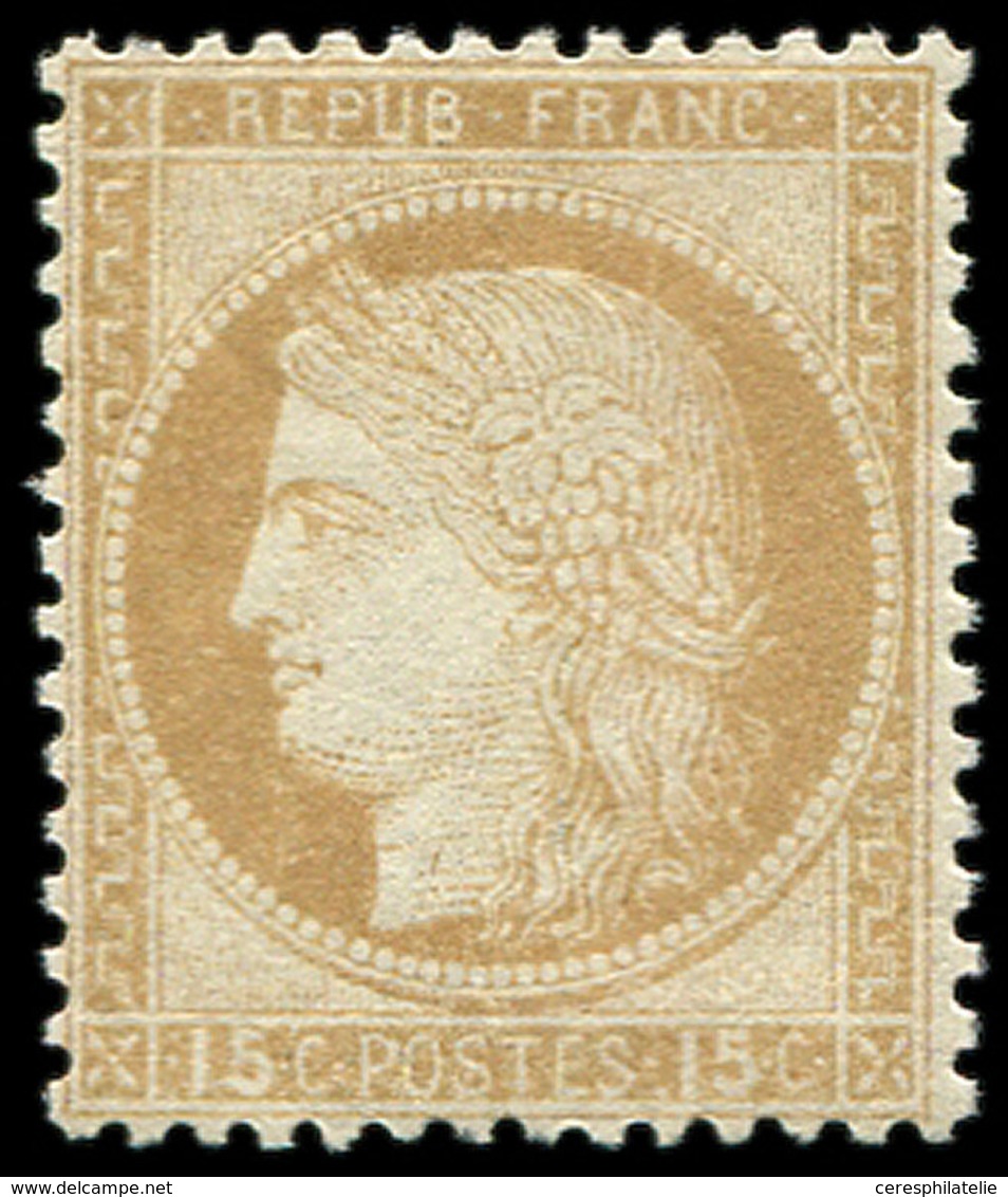 ** CERES DENTELE - 55   15c. Bistre, TTB. C - 1871-1875 Ceres