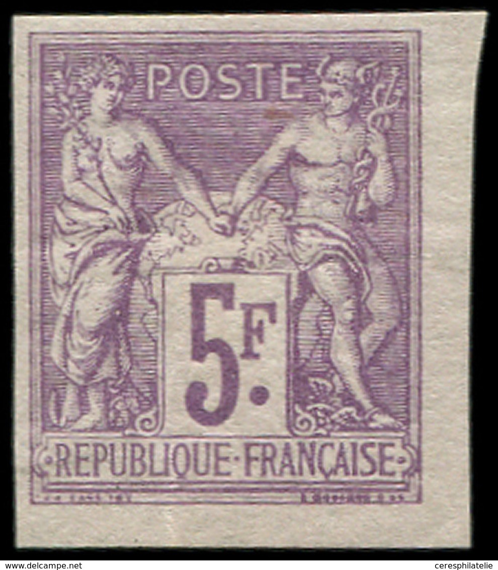 * TYPE SAGE - 95e   5f. Violet Sur Lilas, NON DENTELE, TB. J - 1876-1878 Sage (Type I)