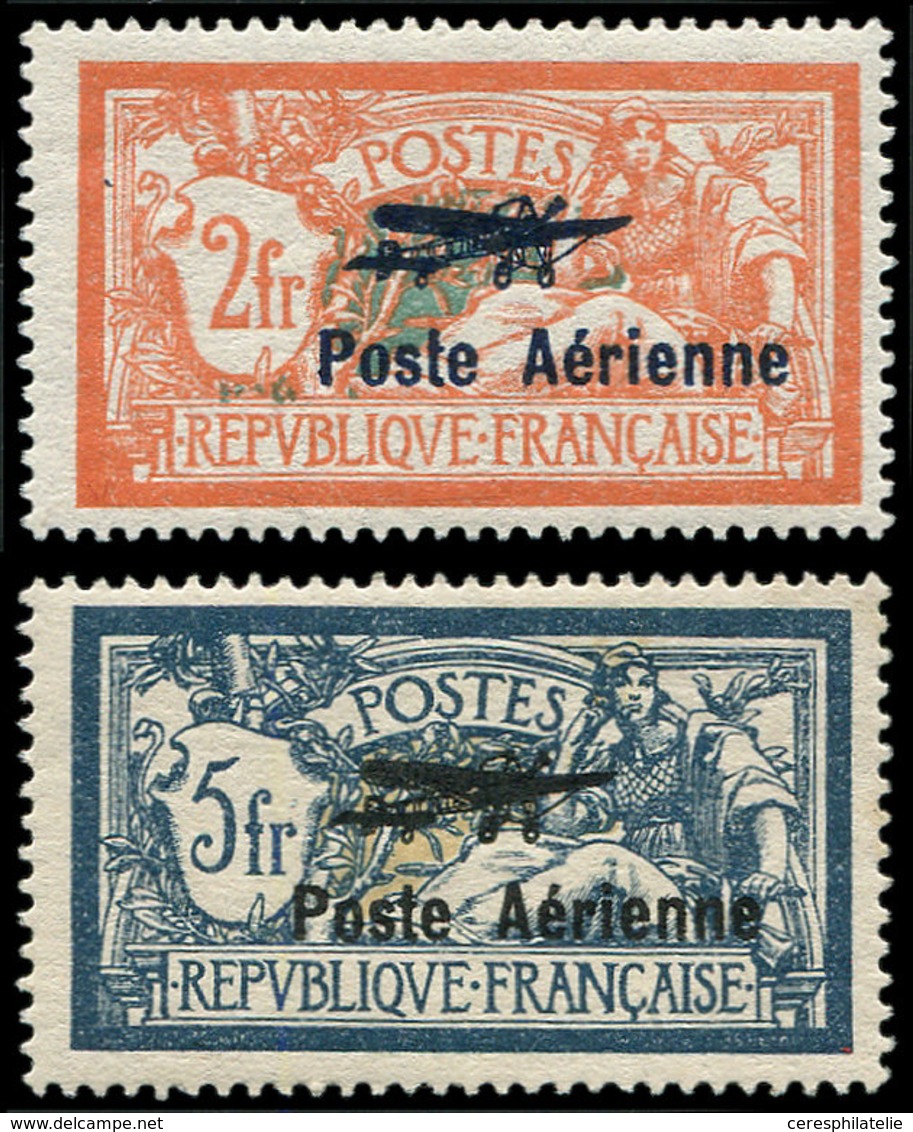 ** POSTE AERIENNE - 1/2 2f. Et 5f, Bien Centrés, TTB - 1927-1959 Nuevos