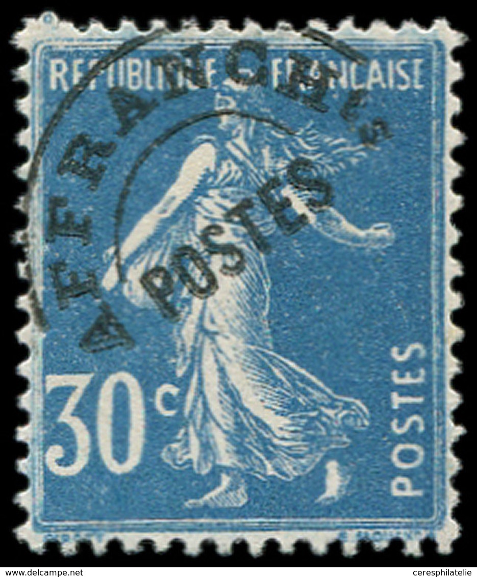 ** PREOBLITERES - 60  Semeuse Camée, 30c. Bleu, TB - 1893-1947