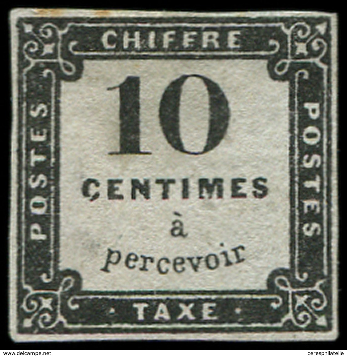 (*) TAXE - 1   10c. Noir Litho, Grande Rareté En Neuf, TB. S - 1859-1959 Cartas & Documentos