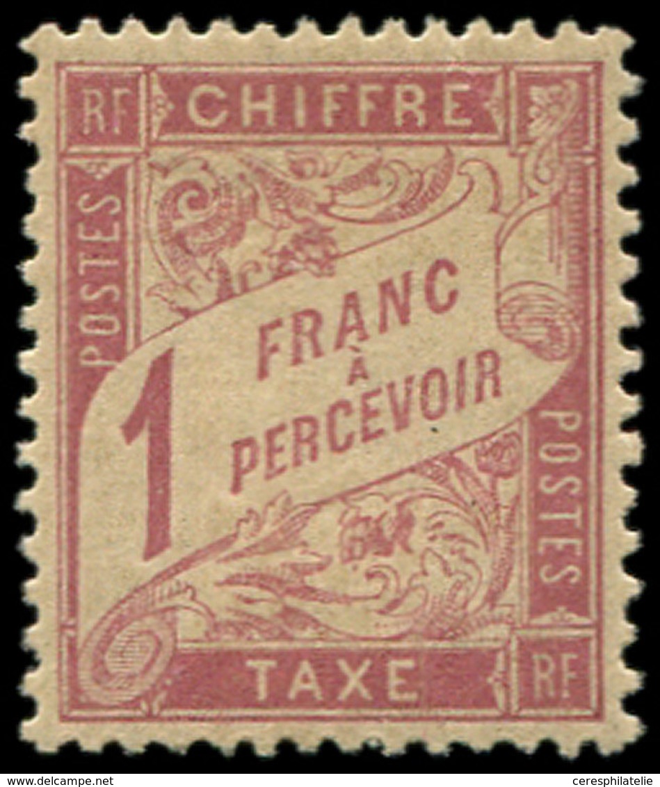 * TAXE - 39   1f. Rose Sur Paille, Inf. Ch., Bien Centré, TB. C - 1859-1959 Cartas & Documentos