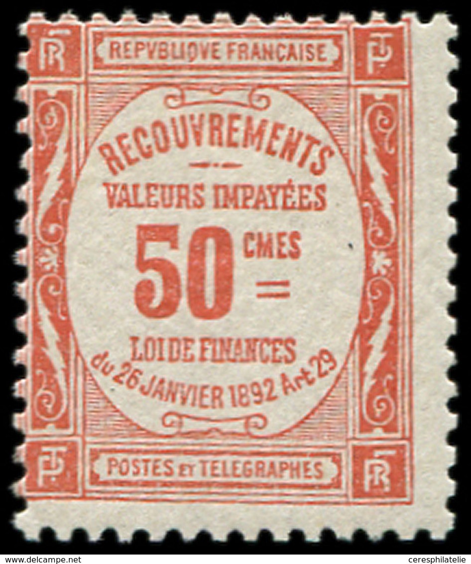 ** TAXE - 47  50c. Rouge, TB. C - 1859-1959 Cartas & Documentos