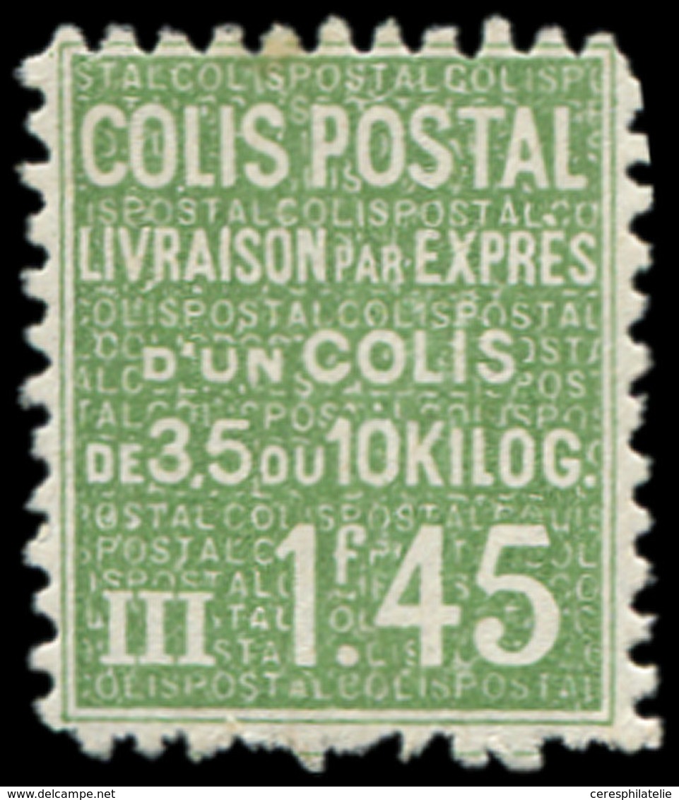 ** COLIS POSTAUX  (N° Et Cote Maury) - 95   1f45 Vert-jaune, TB. C - Nuevos