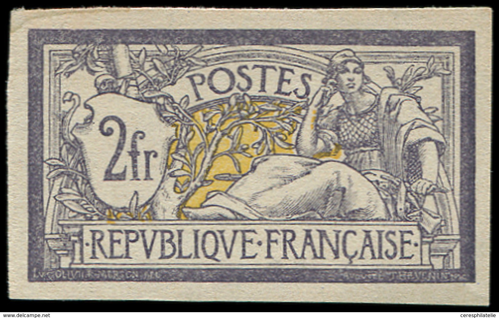 (*) VARIETES - 122   Merson,  2f. Violet Et Jaune, NON DENTELE, TB. Br - Nuevos