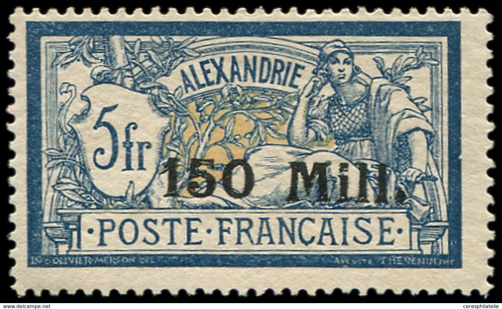 * ALEXANDRIE 49 : 150m. Sur 5f. Bleu Et Jaune, TB - Otros & Sin Clasificación