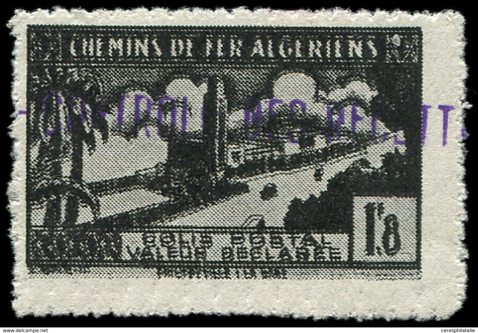 ** ALGERIE Colis Px 84 : 1f8 Noir, DOUBLE Impression, TB - Parcel Post