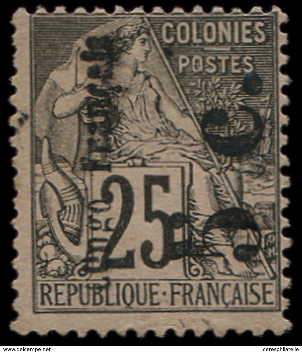 * CONGO 4Aa : 5c. S. 25c. Noir S. Rose, Surcharge Verticale, TB - Other & Unclassified