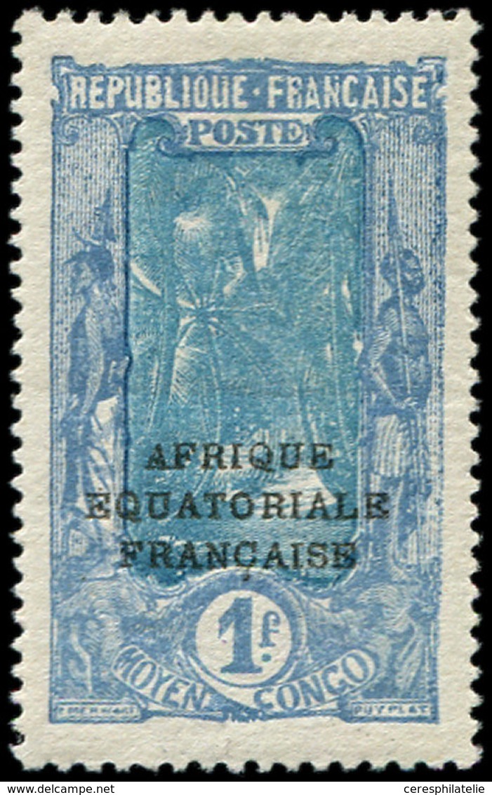 ** CONGO 101a : (1f25) Sur 1f. Bleu Et Outremer, SANS La Surch. De La Nouvelle Valeur, TB - Other & Unclassified