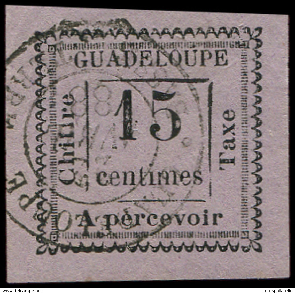 GUADELOUPE Taxe 8 : 15c. Violet, Oblitéré, TB. S - Autres & Non Classés