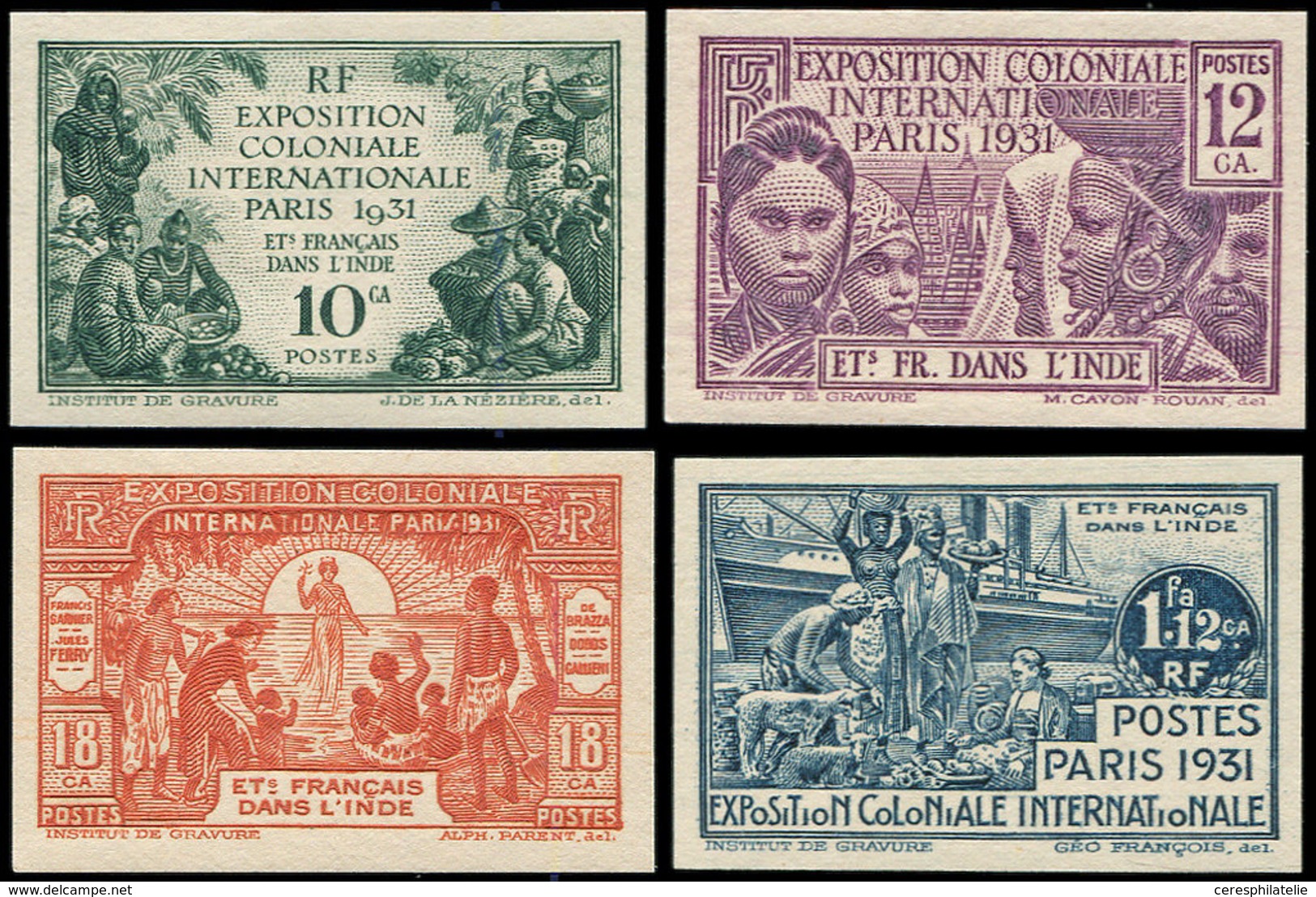 ** INDE 105/08 : Expo Coloniale, NON DENTELES, TB, Cote Maury - Other & Unclassified