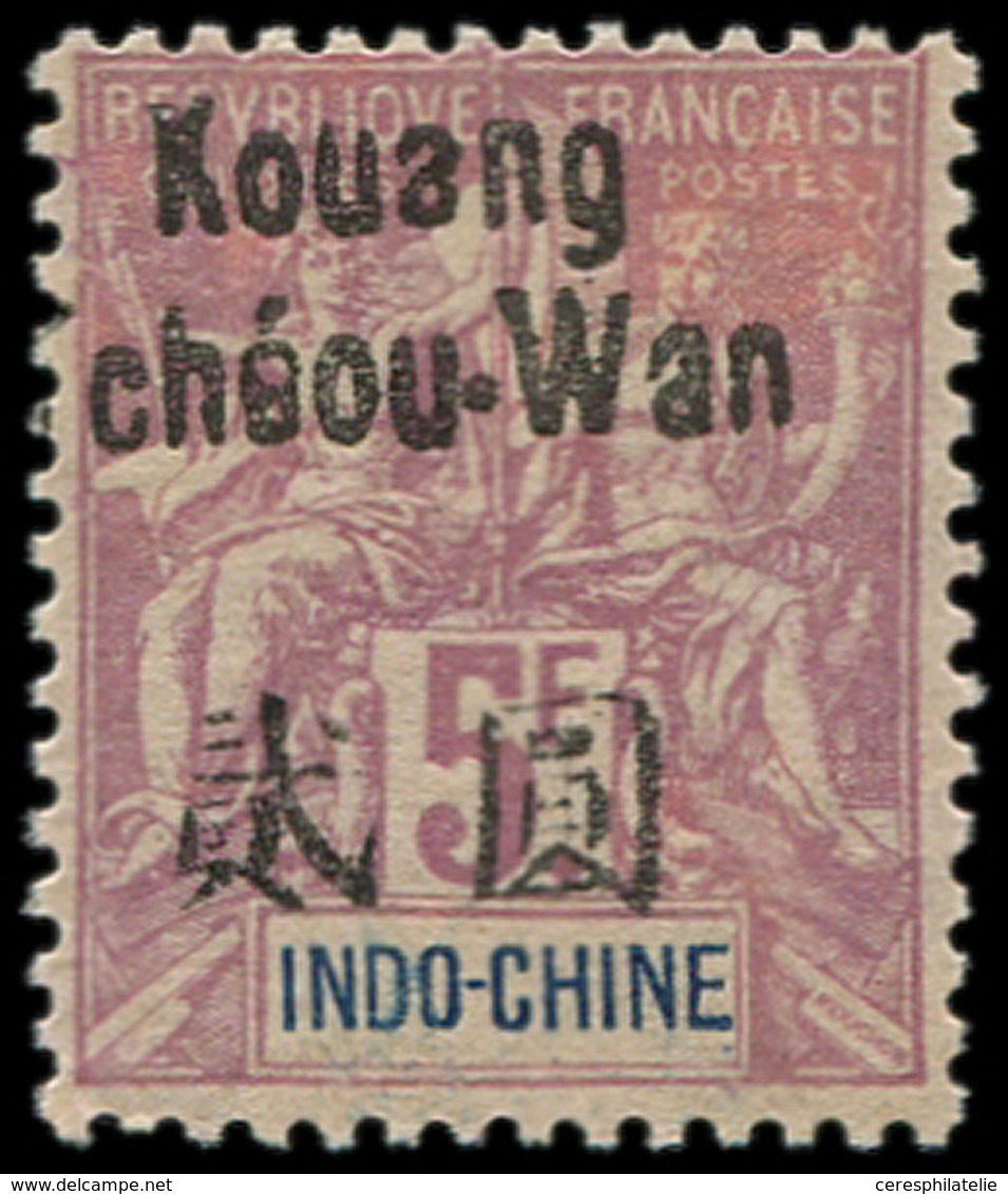 (*) KOUANG-TCHEOU 16 : 5f. Violet, TB. J - Otros & Sin Clasificación