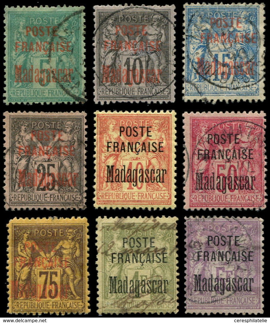 MADAGASCAR 14/22 : Série Sage De 1895 Obl., N°18 Et 20 *, N°20 Défx, Les Autres TB - Otros & Sin Clasificación