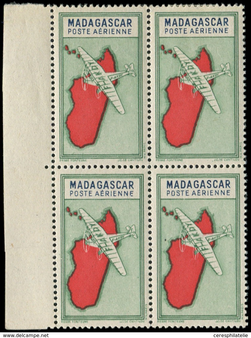 ** MADAGASCAR PA 36 : Vert Et Bleu, SANS Faciale, BLOC De 4 Bdf, TB - Other & Unclassified