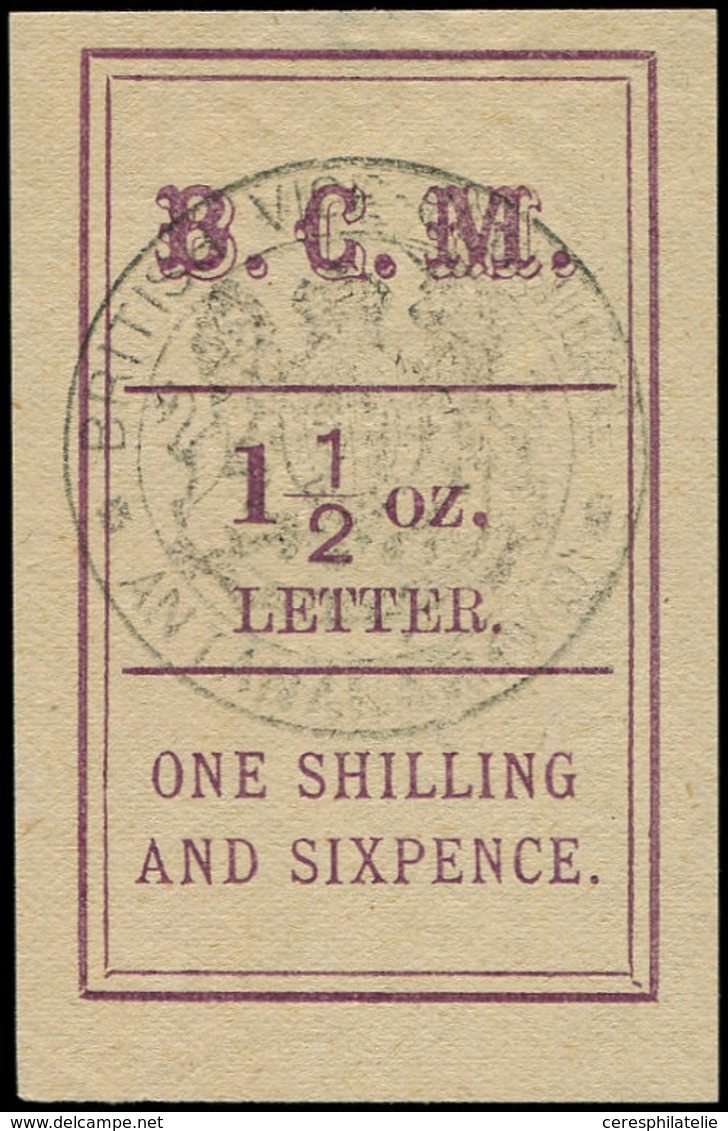 (*) MADAGASCAR Courrier Consulaire Britannique 3 : 1 1/2oz. Letter 1s. Et 6p., Infime Pelurage, TB, Cote Et N° Maury - Other & Unclassified