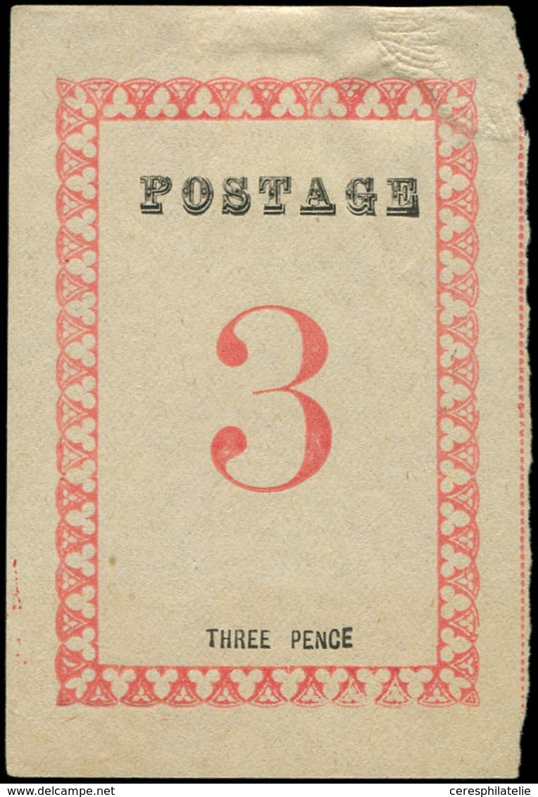 (*) MADAGASCAR Courrier Consulaire Britannique 40a : 3p. Rose-rouge, Sans Le Cachet, TB - Otros & Sin Clasificación