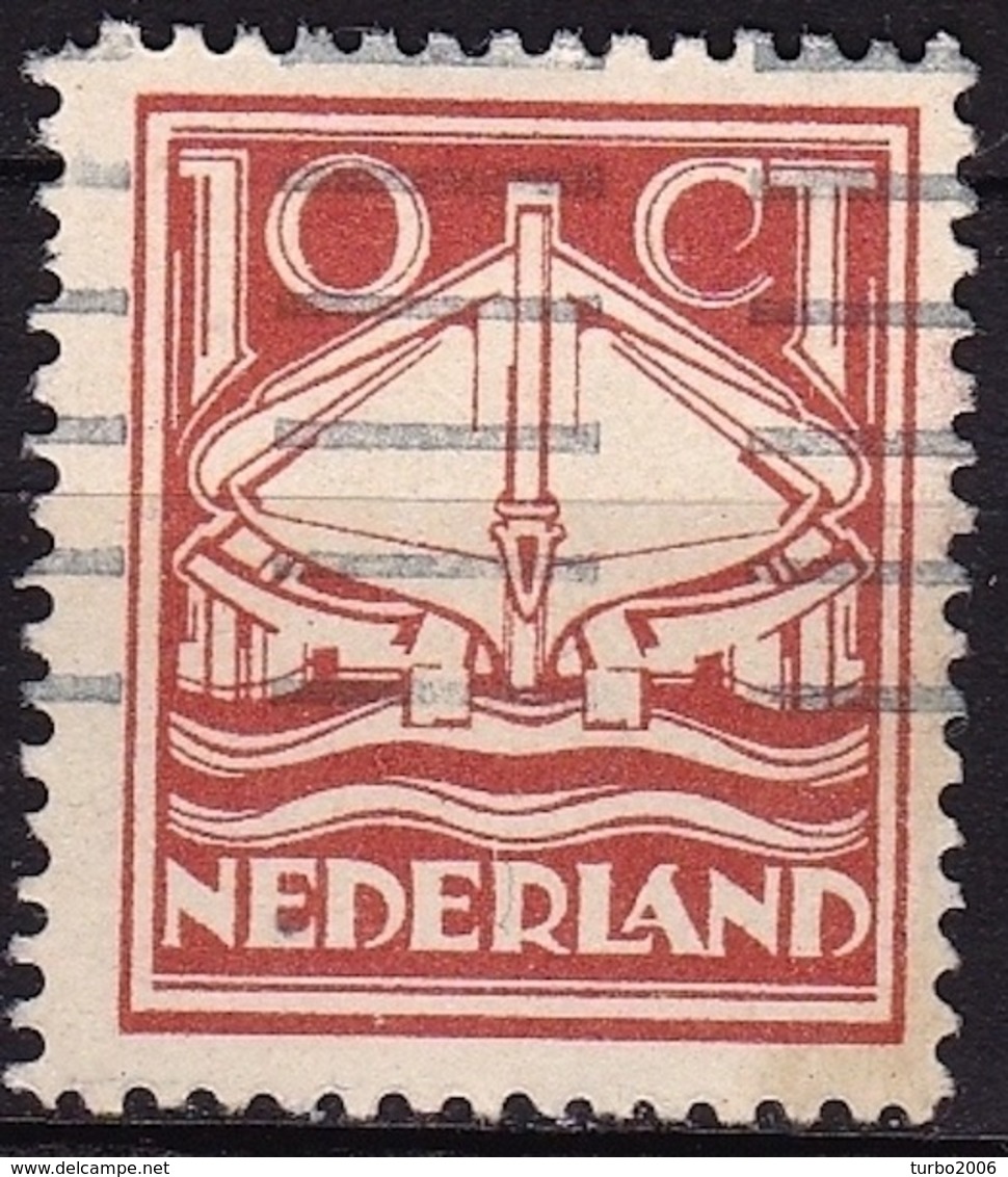 Wit Streepje Links Van R In 1924 Reddingswezen 10 Ct  Roodbruin NVPH 140 - Abarten Und Kuriositäten