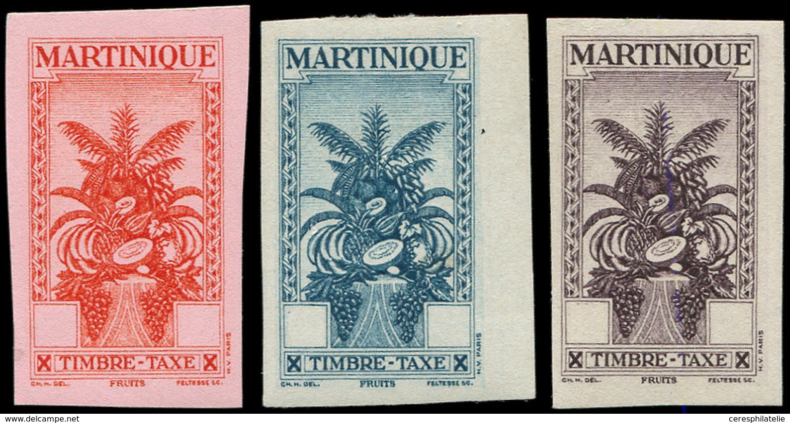 * MARTINIQUE Taxe 24, 25 Et 26 : NON DENTELES Sans Faciale, TB - Other & Unclassified