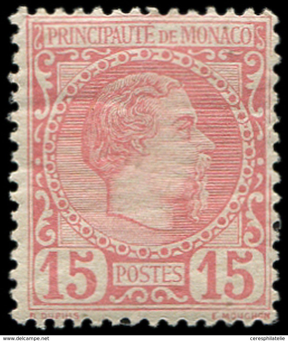 ** MONACO 5 : 15c. Rose, Charles III, TB - ...-1885 Prephilately