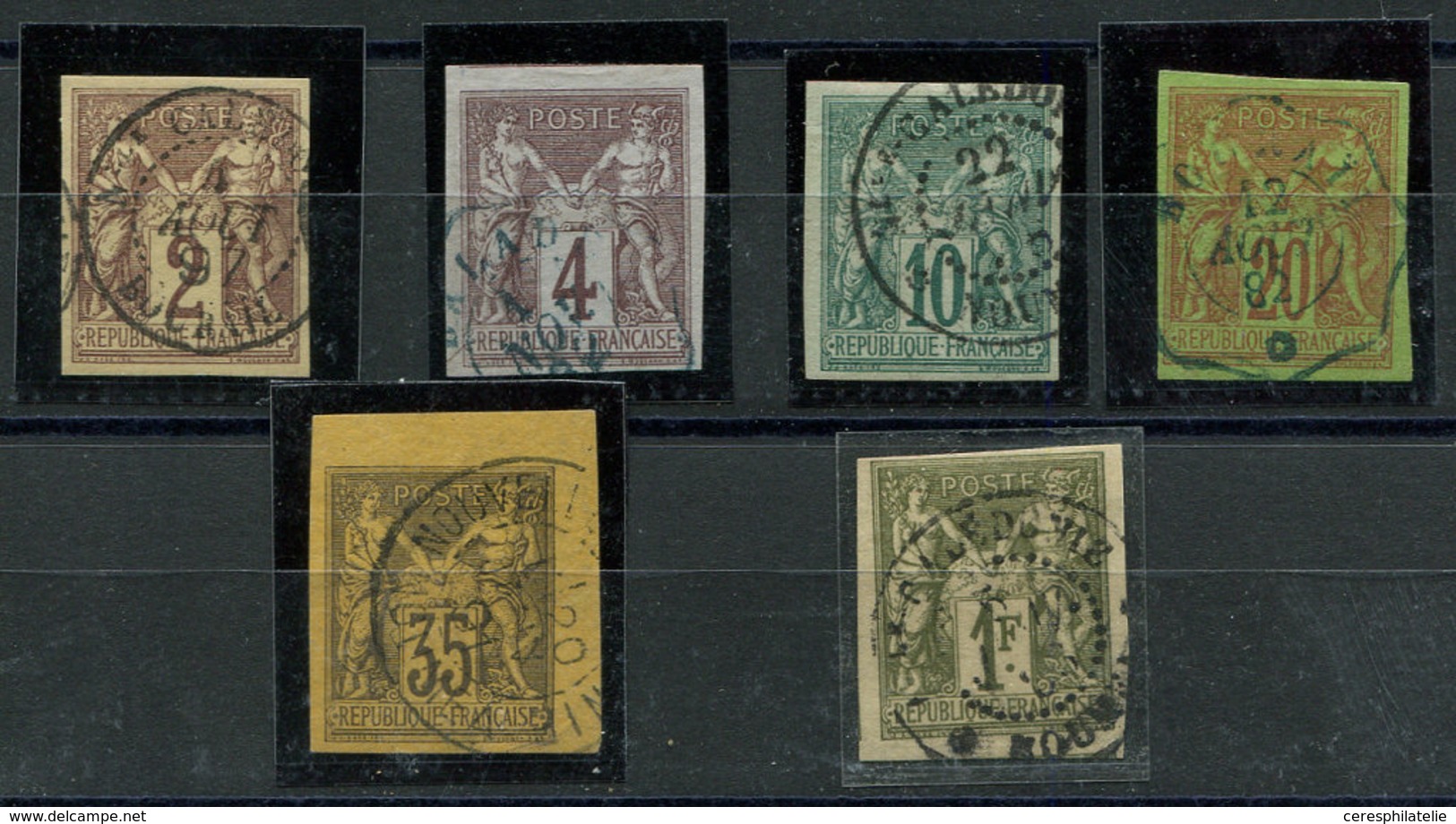 NOUVELLE CALEDONIE CG N°29, 32, 38, 39, 42 Et 45 Obl. Càd NOUMEA, BOURAIL Et BALADE, Exemplaires Choisis, TTB - Used Stamps