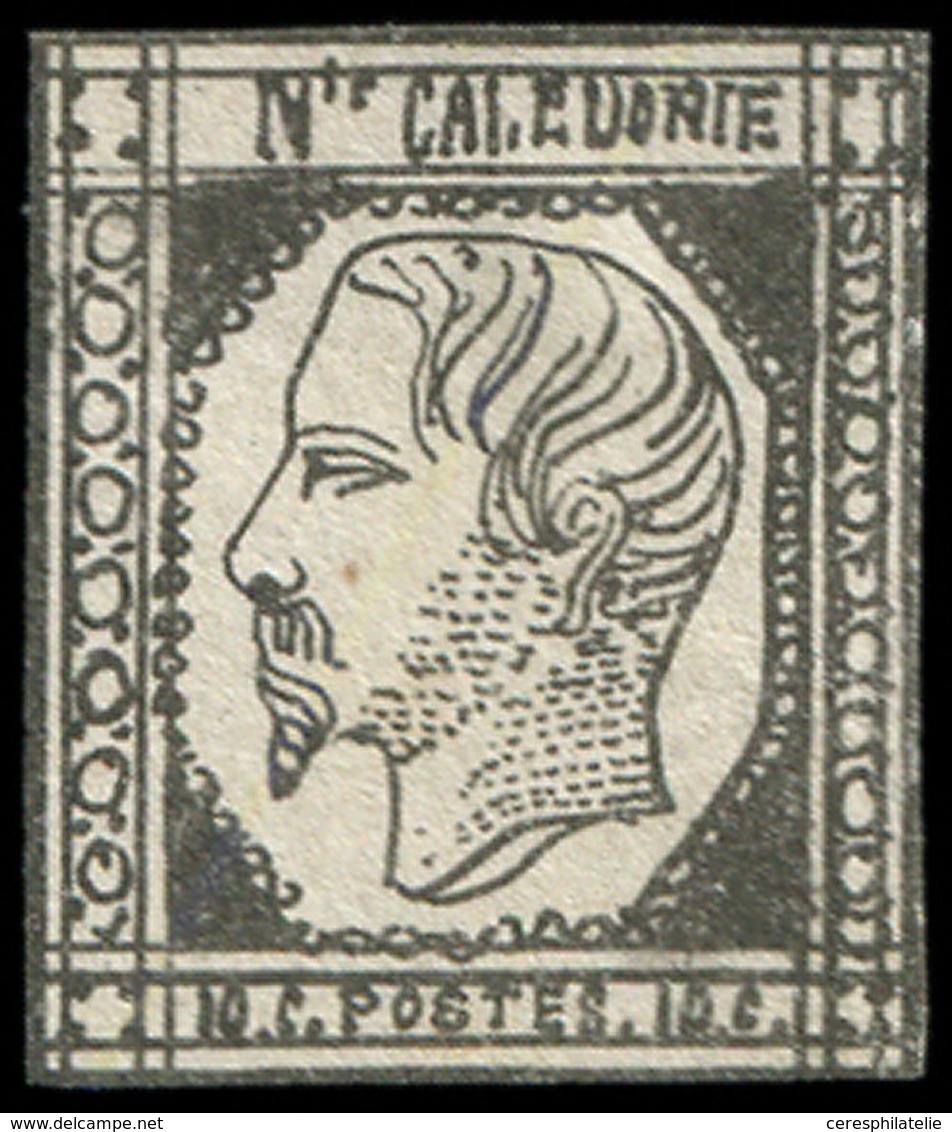 (*) NOUVELLE CALEDONIE 1 : 10c. Gris-noir, émis Sans Gomme, TB - Used Stamps