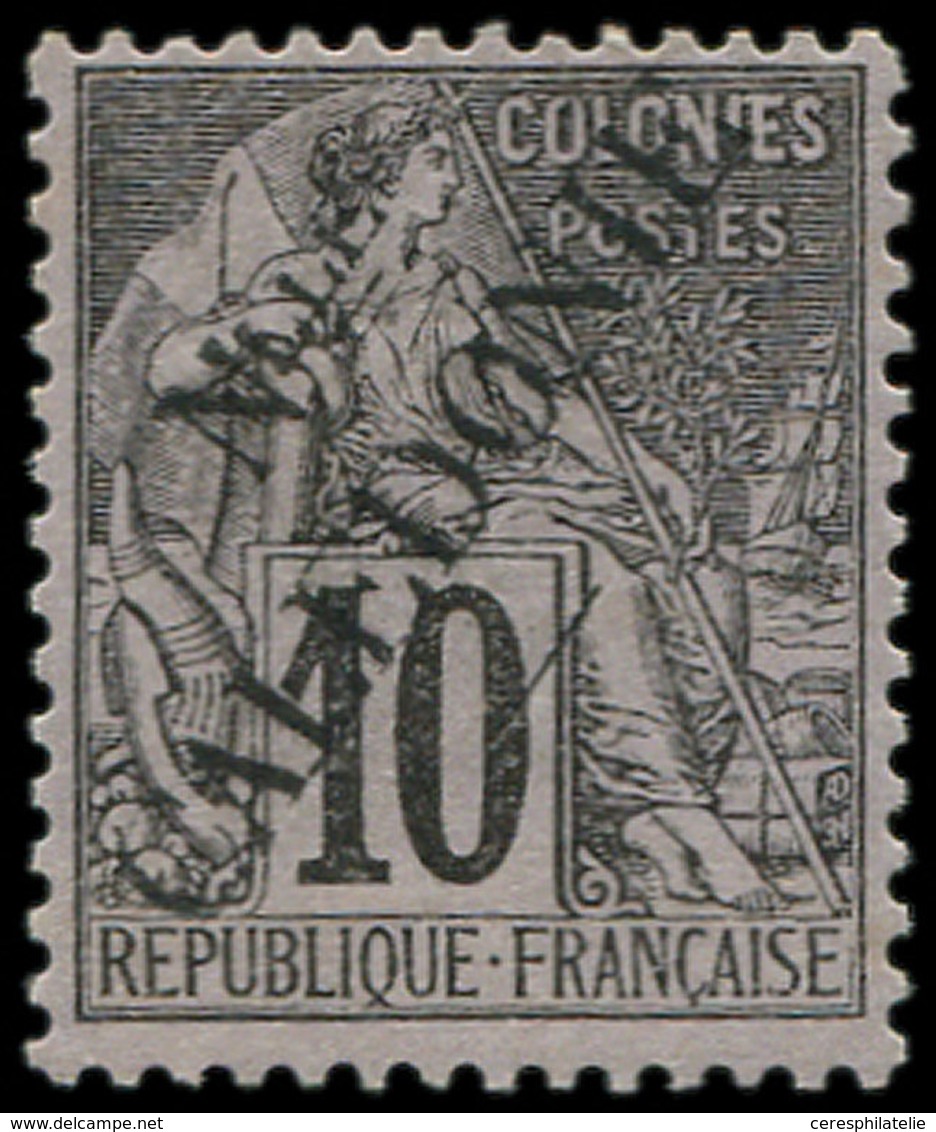 * NOUVELLE CALEDONIE 25 : 10c. Noir Sur Lilas, Bon Centrage, TTB - Used Stamps