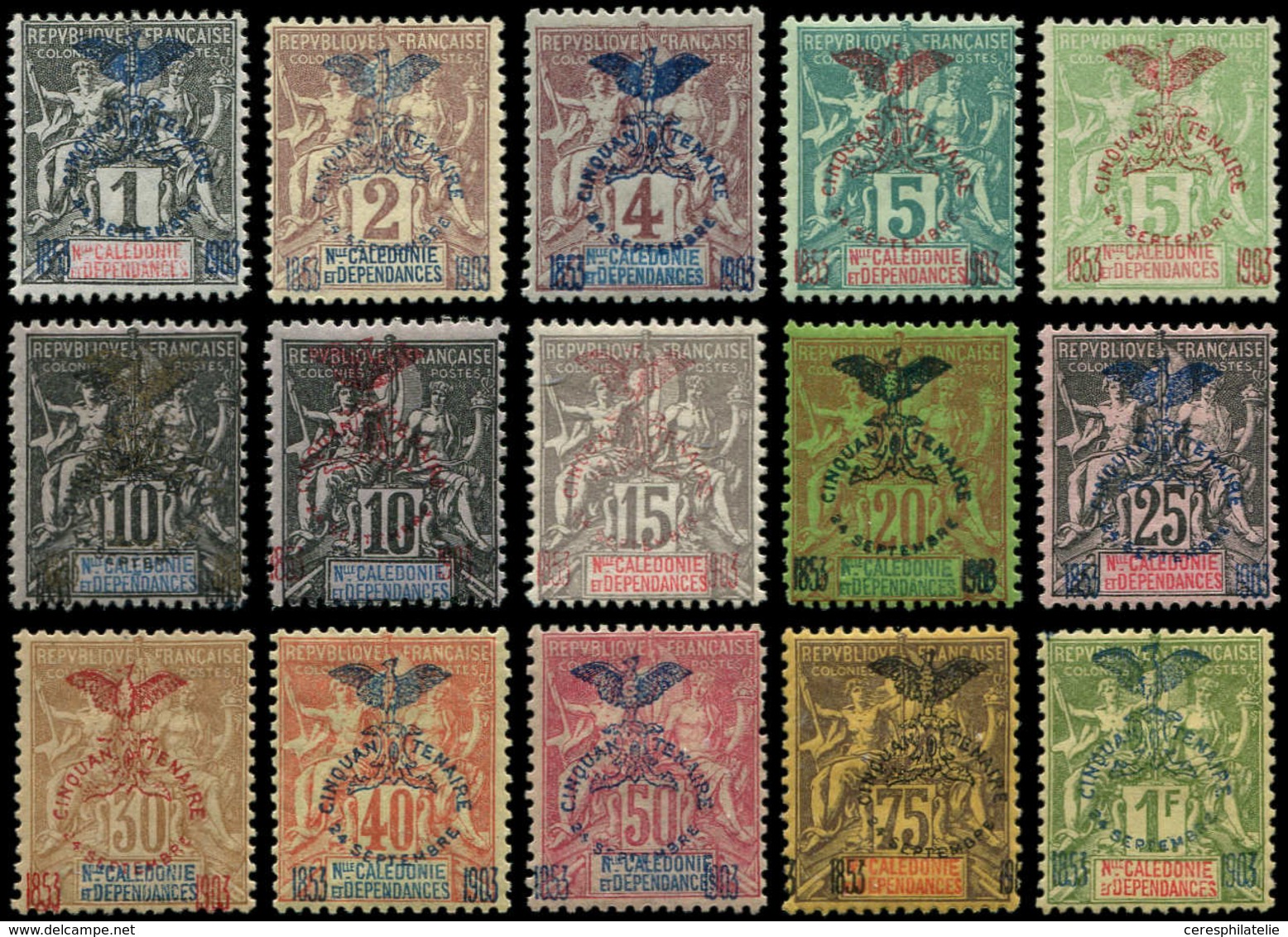 * NOUVELLE CALEDONIE 67/80 : Série Cinquantenaire, N°71 (*), TB - Used Stamps