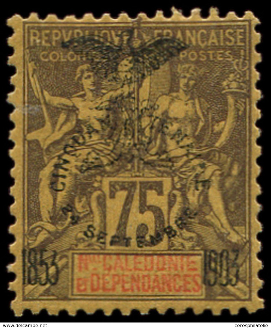 * NOUVELLE CALEDONIE 79 : 75c. Violet Sur Jaune, TB - Used Stamps
