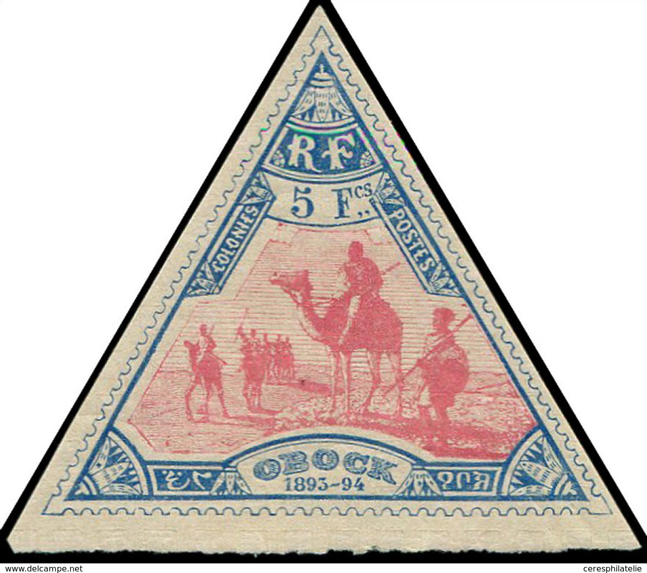 * OBOCK 61 : 5f. Rose Et Bleu, TB - Other & Unclassified